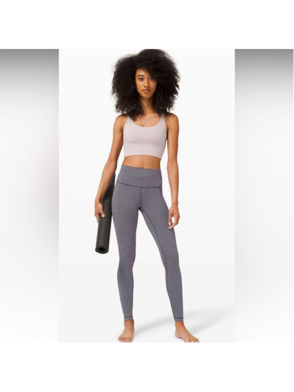 Lululemon Wunder Under High-Rise Tight 28" 
Luxtreme
Hype Stripe Mink Berry sz 8